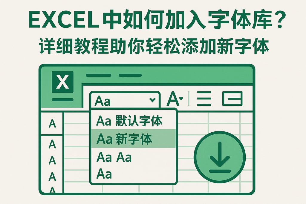 excel中如何加入字体库？详细教程助你轻松添加新字体