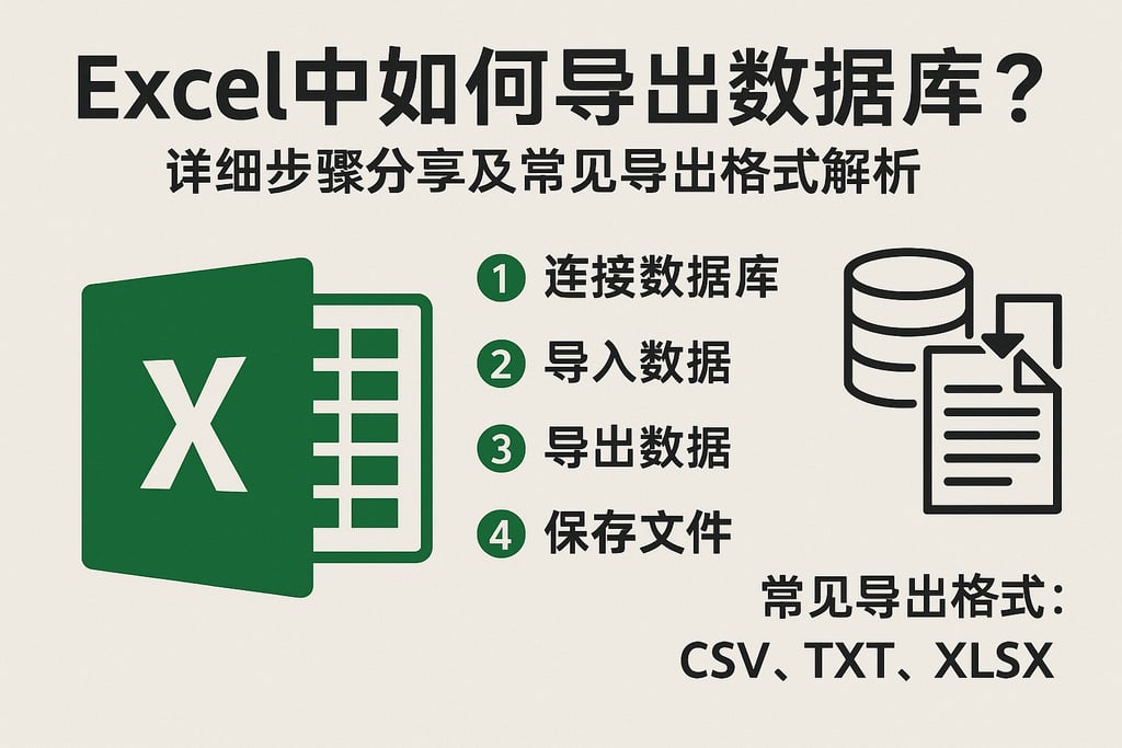 excel中如何导出数据库？详细步骤分享及常见导出格式解析