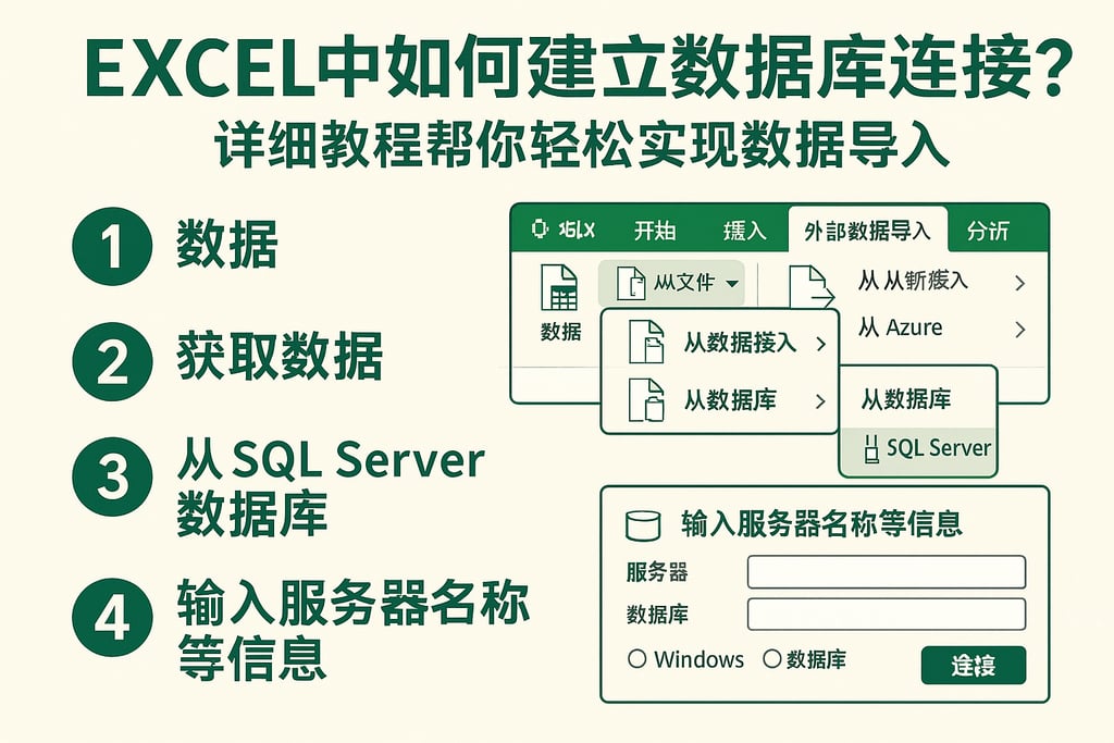 excel中如何建立数据库连接？详细教程帮你轻松实现数据导入