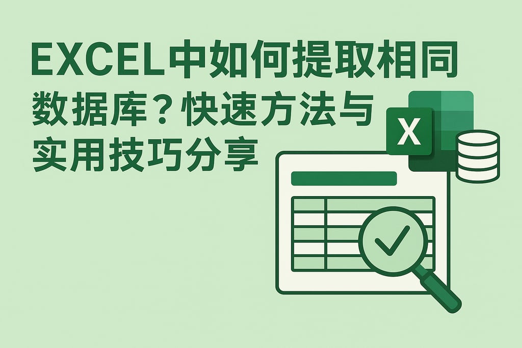 excel中如何提取相同数据库？快速方法与实用技巧分享