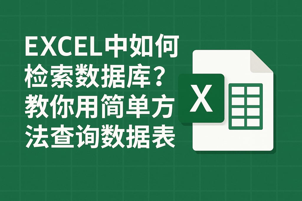 excel中如何检索数据库？教你用简单方法查询数据表