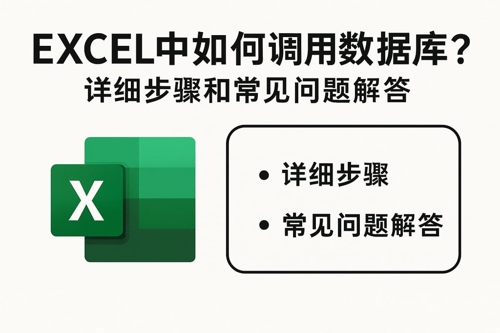 excel中如何调用数据库？详细步骤和常见问题解答