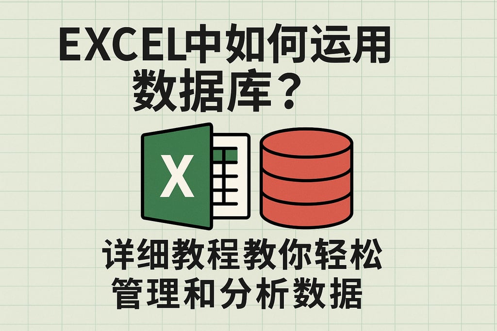 excel中如何运用数据库？详细教程教你轻松管理和分析数据
