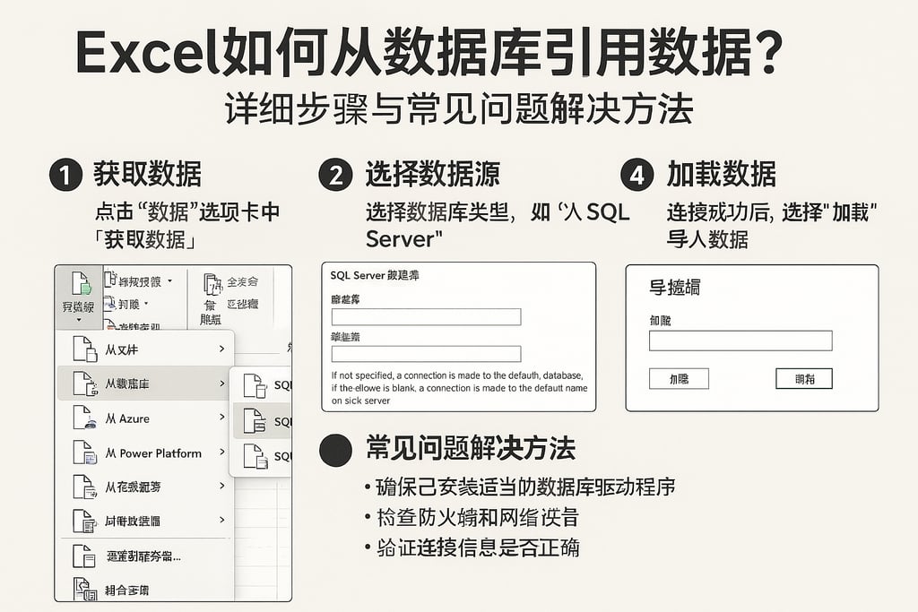 excel如何从数据库引用数据？详细步骤与常见问题解决方法