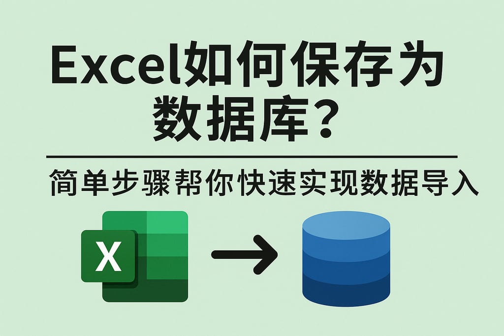 excel如何保存为数据库？简单步骤帮你快速实现数据导入