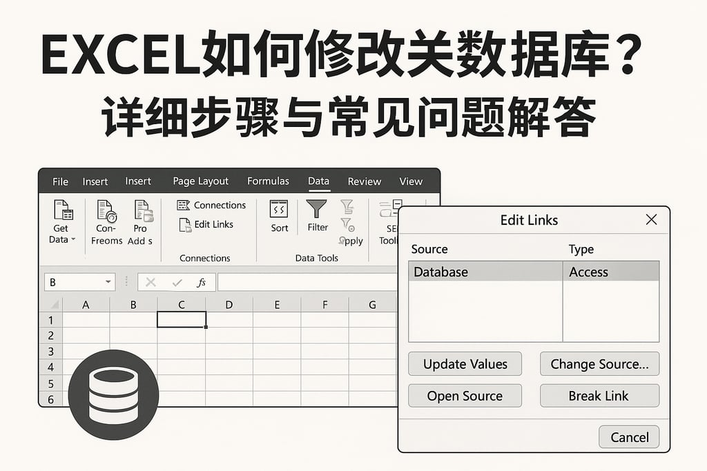 excel如何修改关联数据库？详细步骤与常见问题解答
