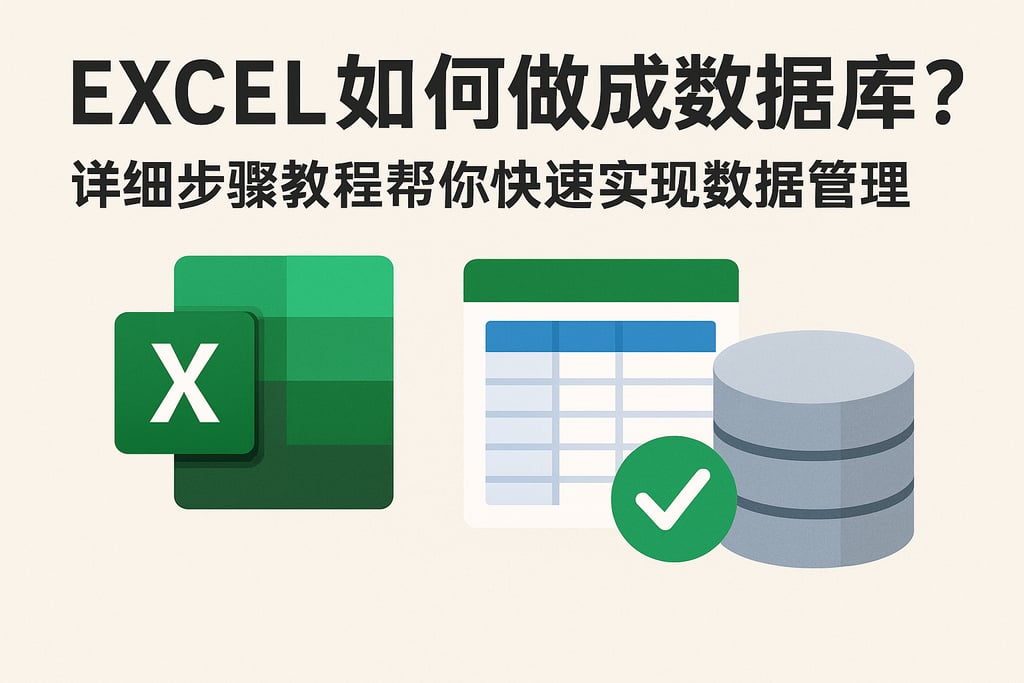 excel如何做成数据库？详细步骤教程帮你快速实现数据管理