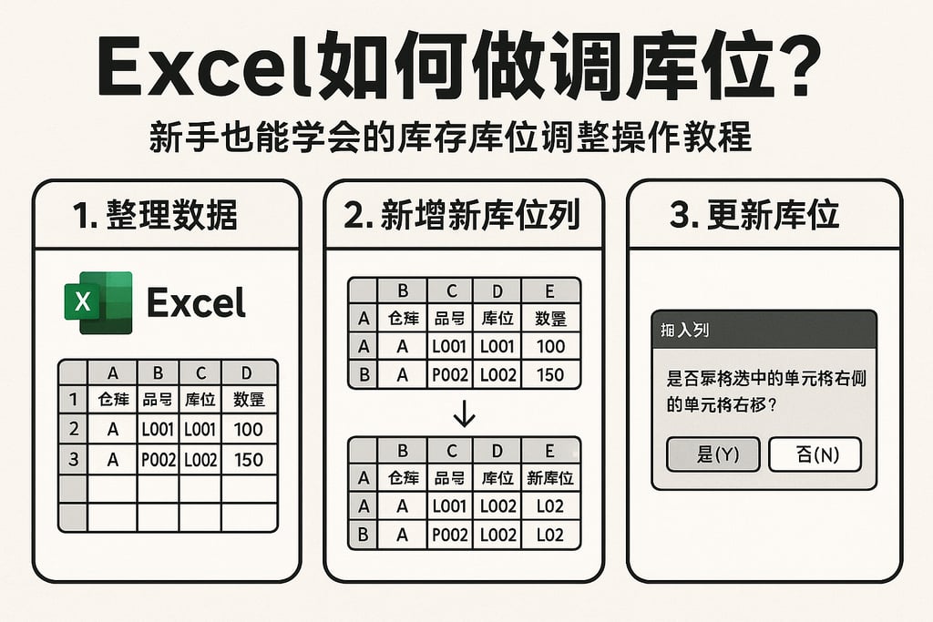 excel如何做调库位？新手也能学会的库存库位调整操作教程