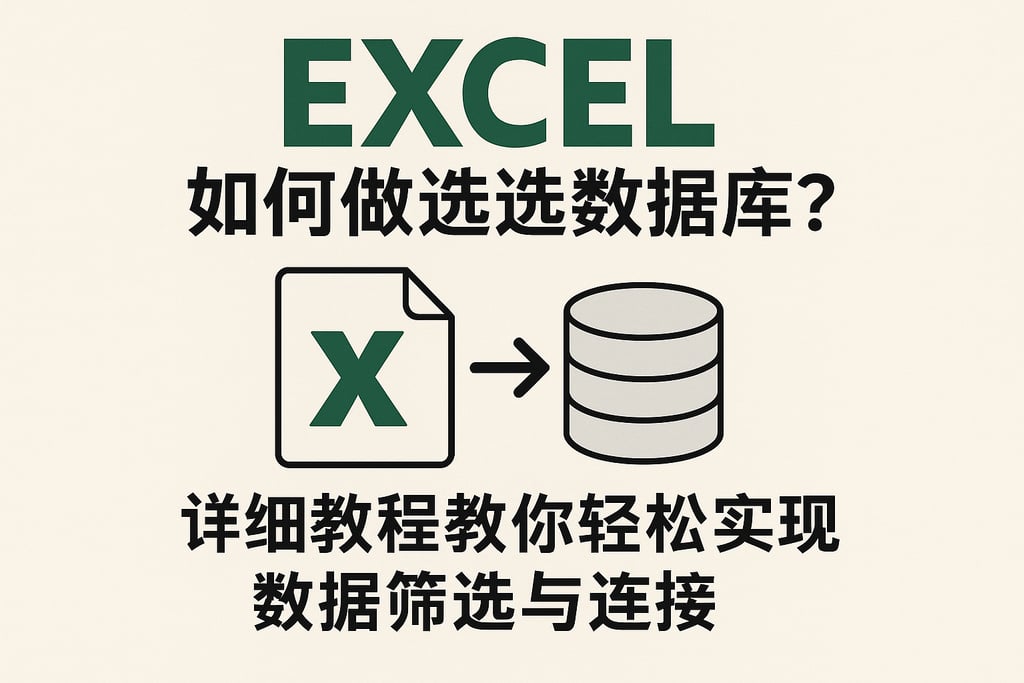 excel如何做选择数据库？详细教程教你轻松实现数据筛选与连接