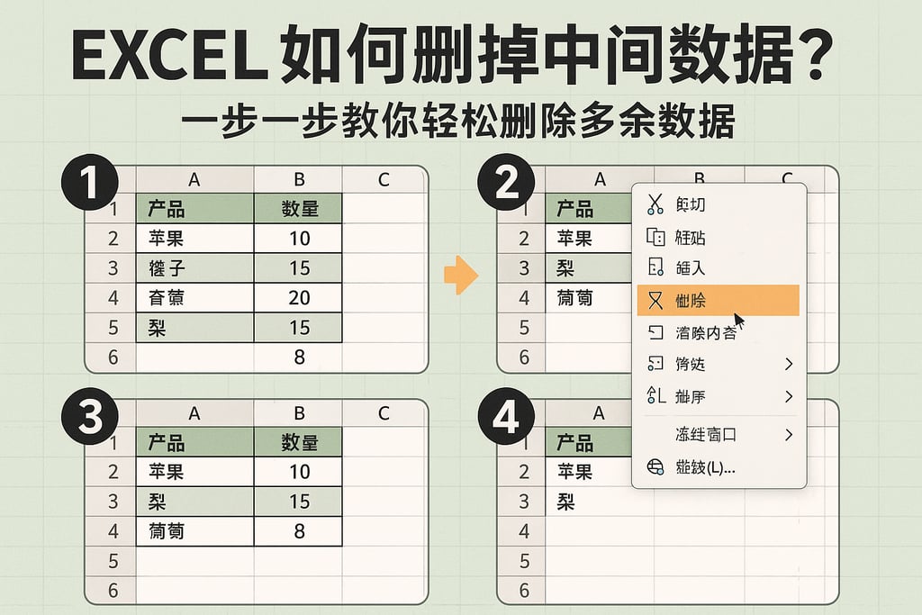 excel如何删掉中间数据库？一步一步教你轻松删除多余数据