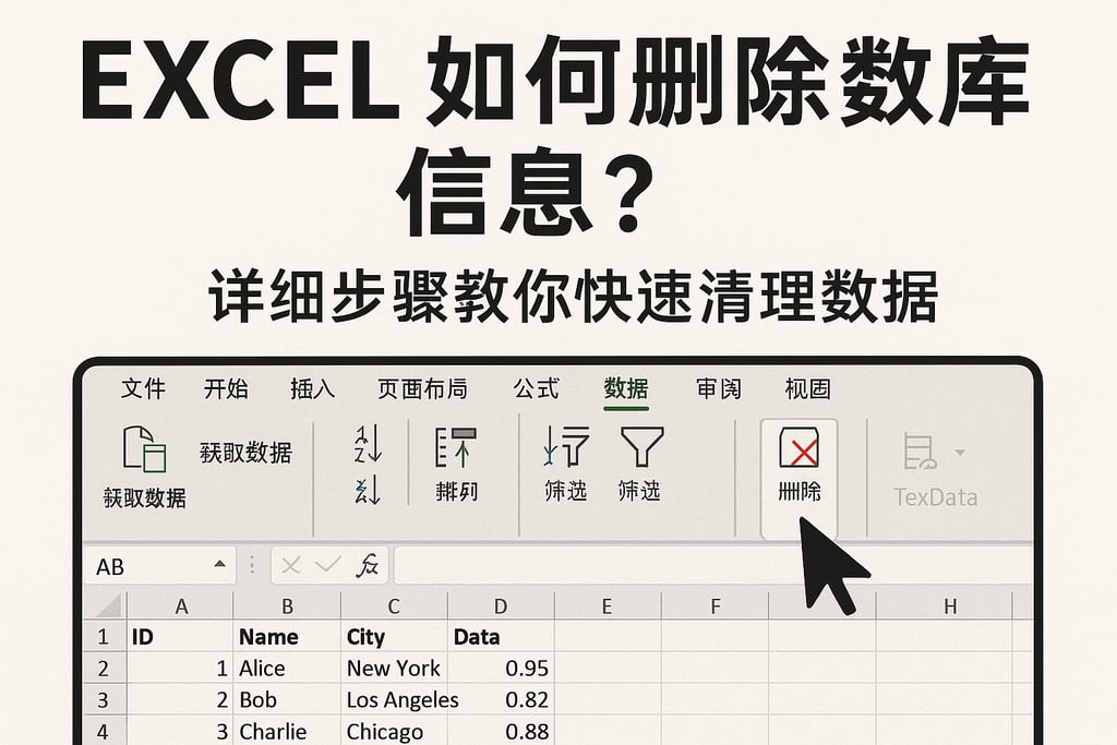 excel如何删除数据库信息？详细步骤教你快速清理数据