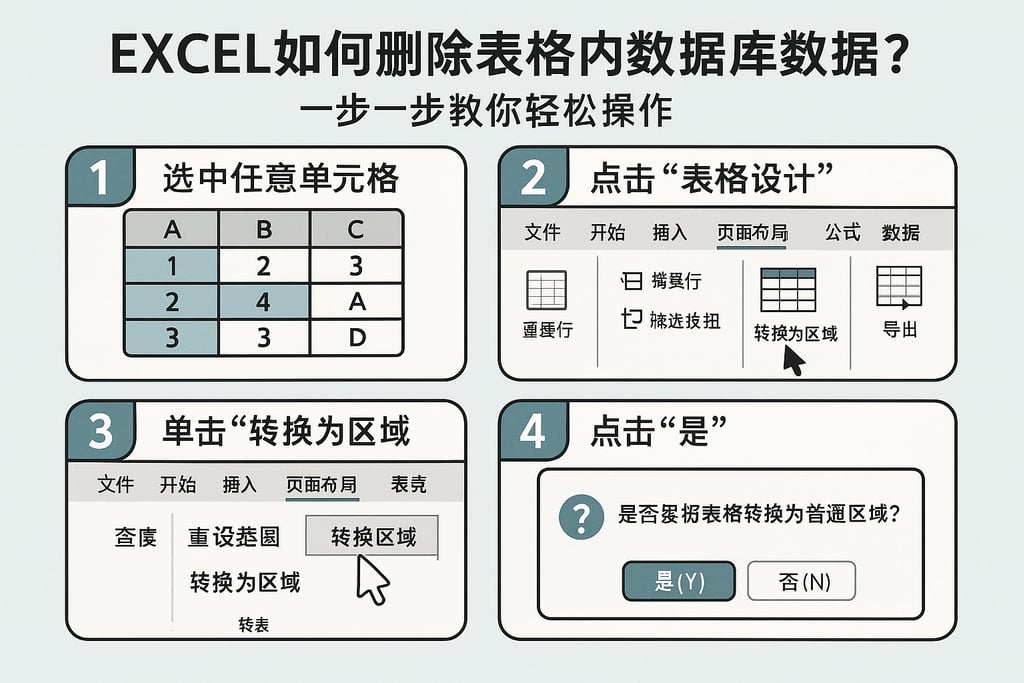 excel如何删除表格内数据库数据？一步一步教你轻松操作