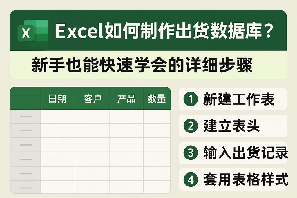 excel如何制作出货数据库？新手也能快速学会的详细步骤