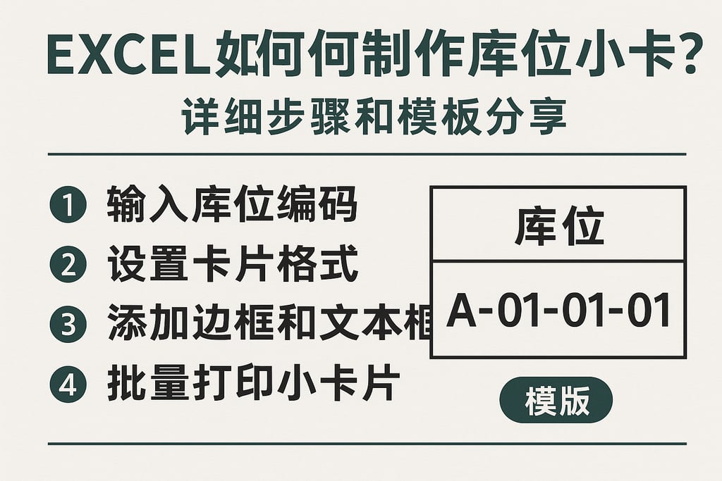 excel如何制作库位小卡片？详细步骤和模板分享