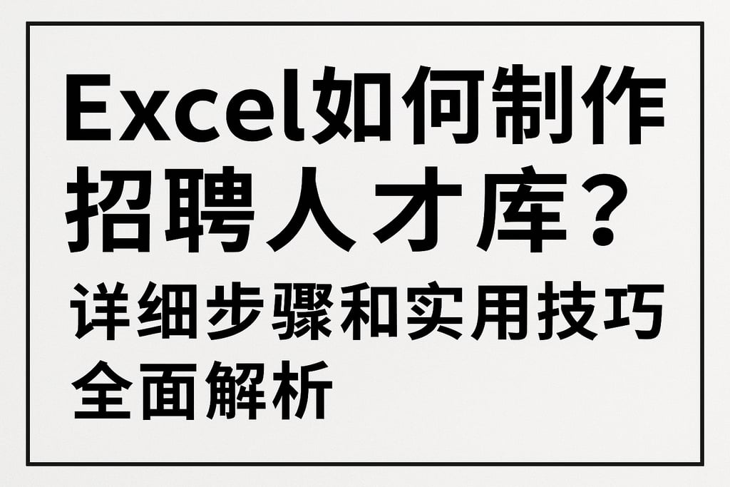 excel如何制作招聘人才库？详细步骤和实用技巧全面解析