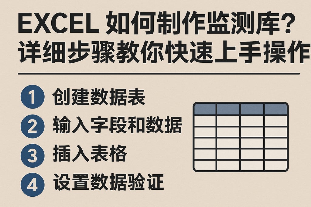 excel如何制作监测数据库？详细步骤教你快速上手操作