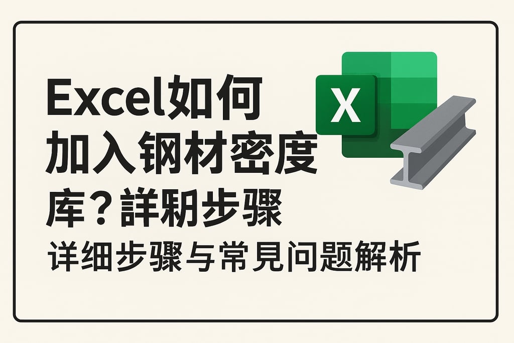 excel如何加入钢材密度库？详细步骤与常见问题解析