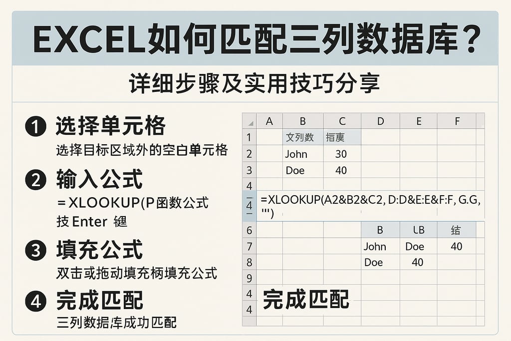 excel如何匹配三列数据库？详细步骤及实用技巧分享