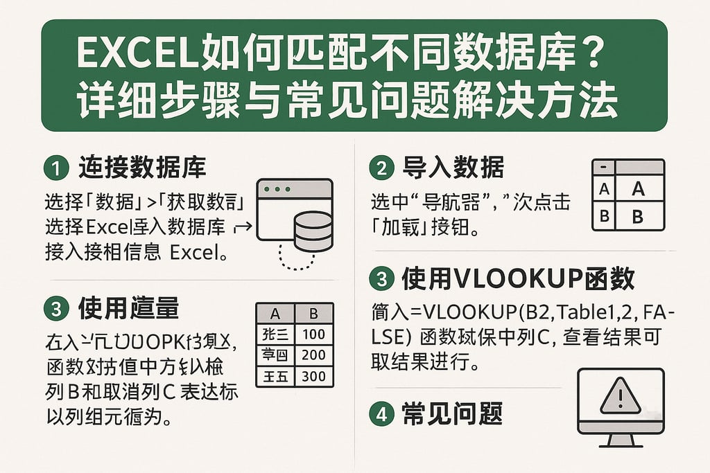 excel如何匹配不同数据库？详细步骤与常见问题解决方法