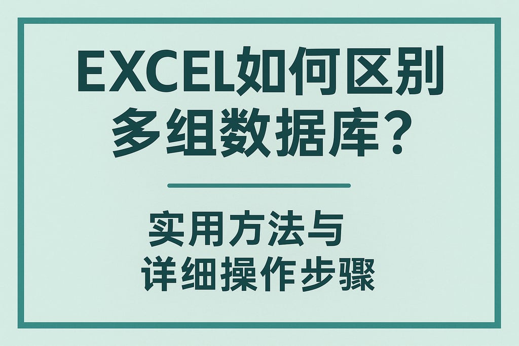excel如何区别多组数据库？实用方法与详细操作步骤