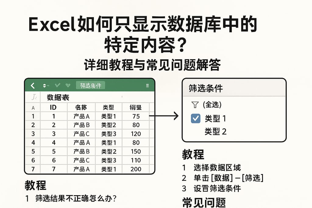excel如何只显示数据库中的特定内容？详细教程与常见问题解答