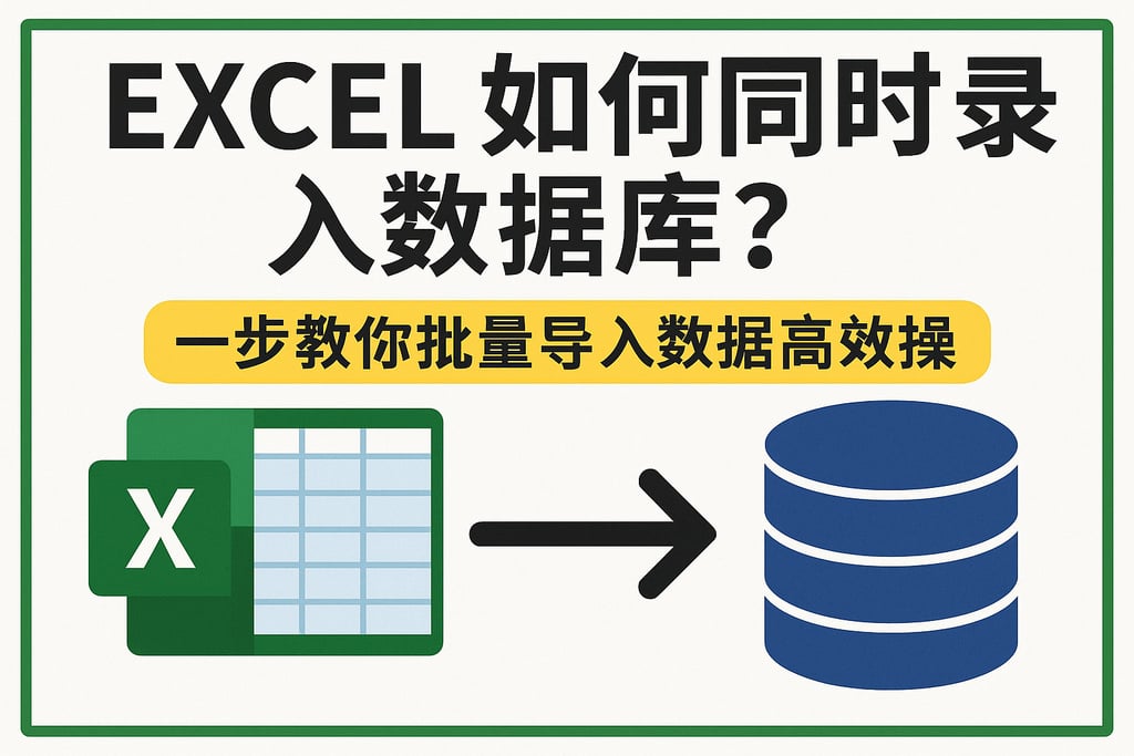 excel如何同时录入数据库？一步教你批量导入数据高效操作