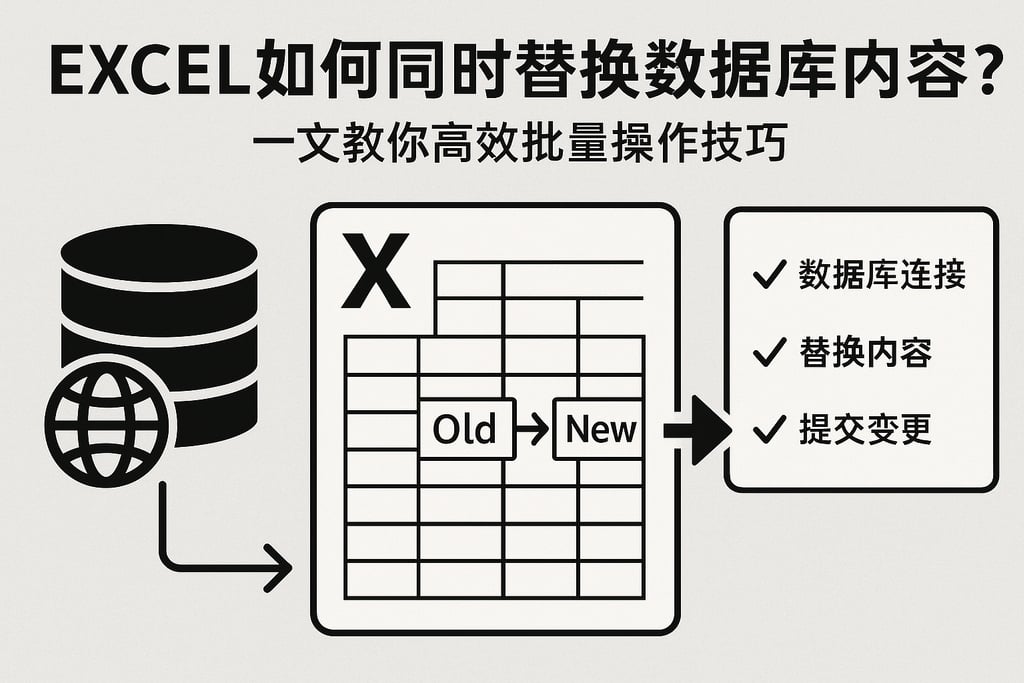 excel如何同时替换数据库内容？一文教你高效批量操作技巧