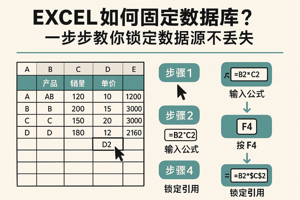 excel如何固定数据库？一步步教你锁定数据源不丢失