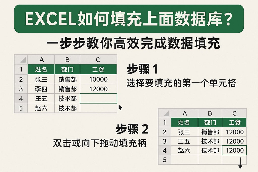 excel如何填充上面数据库？一步步教你高效完成数据填充