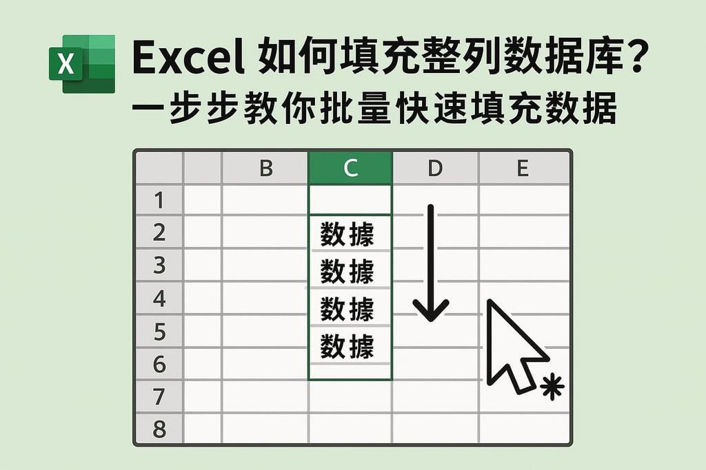 excel如何填充整列数据库？一步步教你批量快速填充数据
