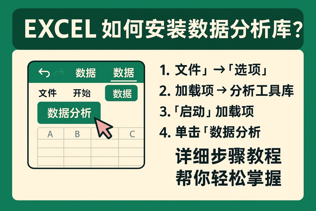 excel如何安装数据分析库？详细步骤教程帮你轻松掌握
