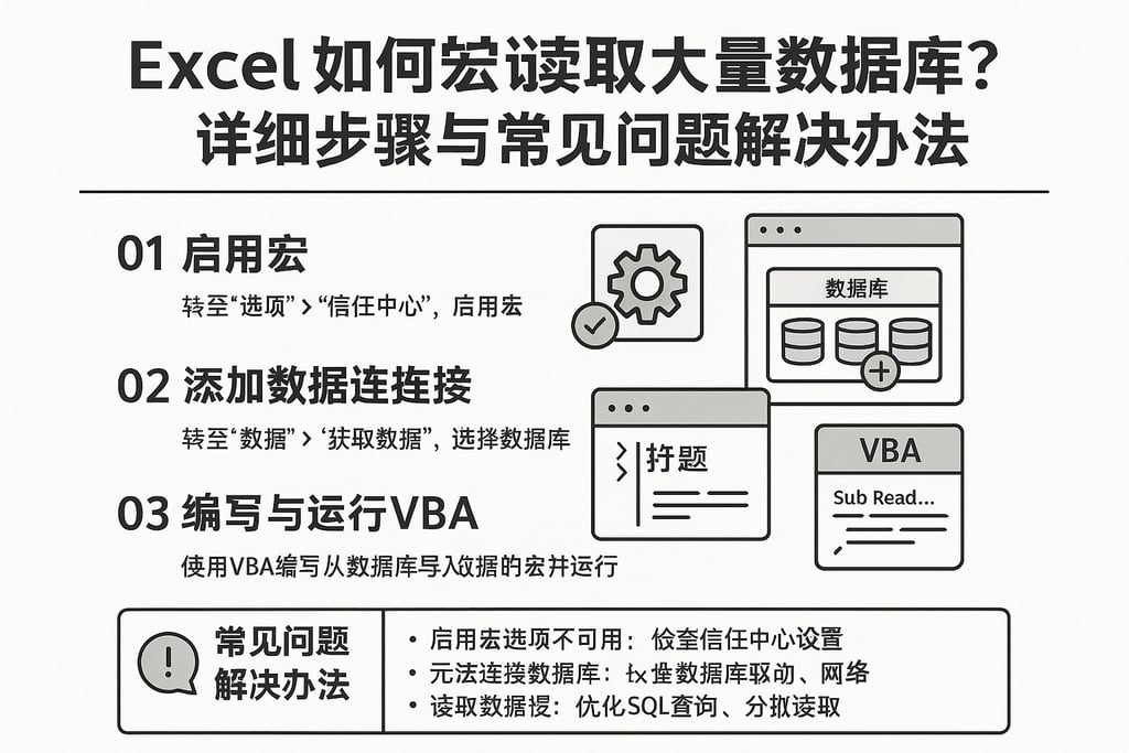 excel如何宏读取大量数据库？详细步骤与常见问题解决办法