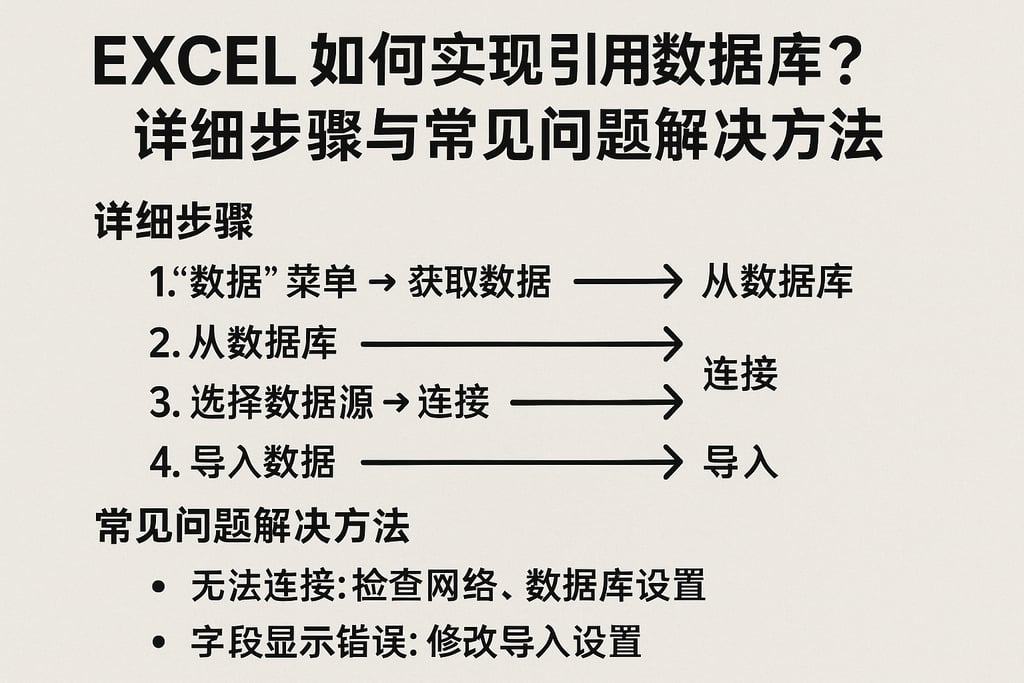 excel如何实现引用数据库？详细步骤与常见问题解决方法