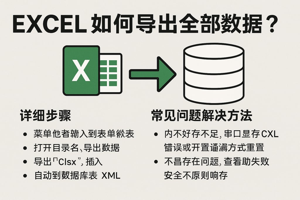 excel如何导出全部数据库？详细步骤和常见问题解决方法