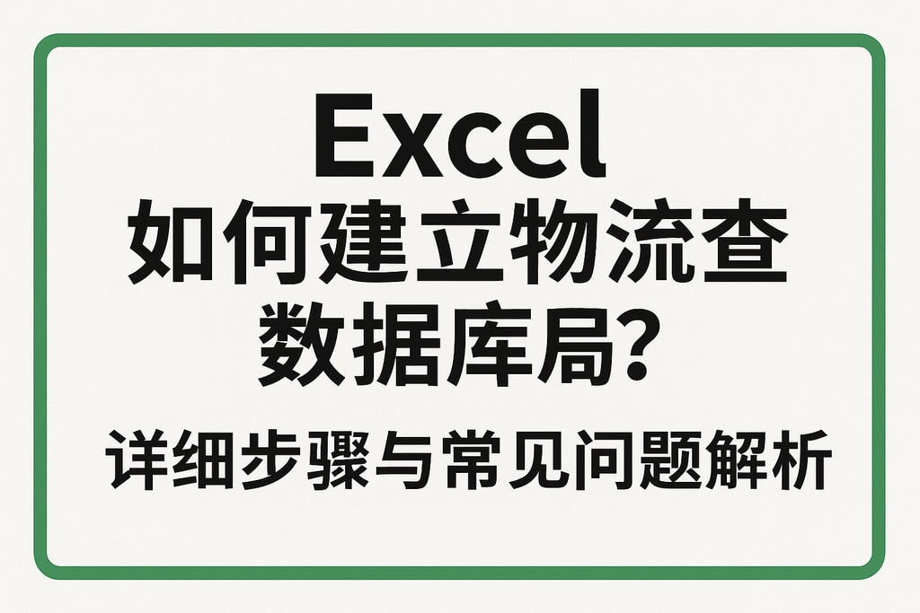 excel如何建立物流查询数据库？详细步骤与常见问题解析