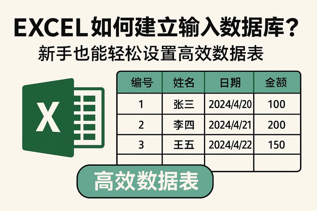 excel如何建立输入数据库？新手也能轻松设置高效数据表