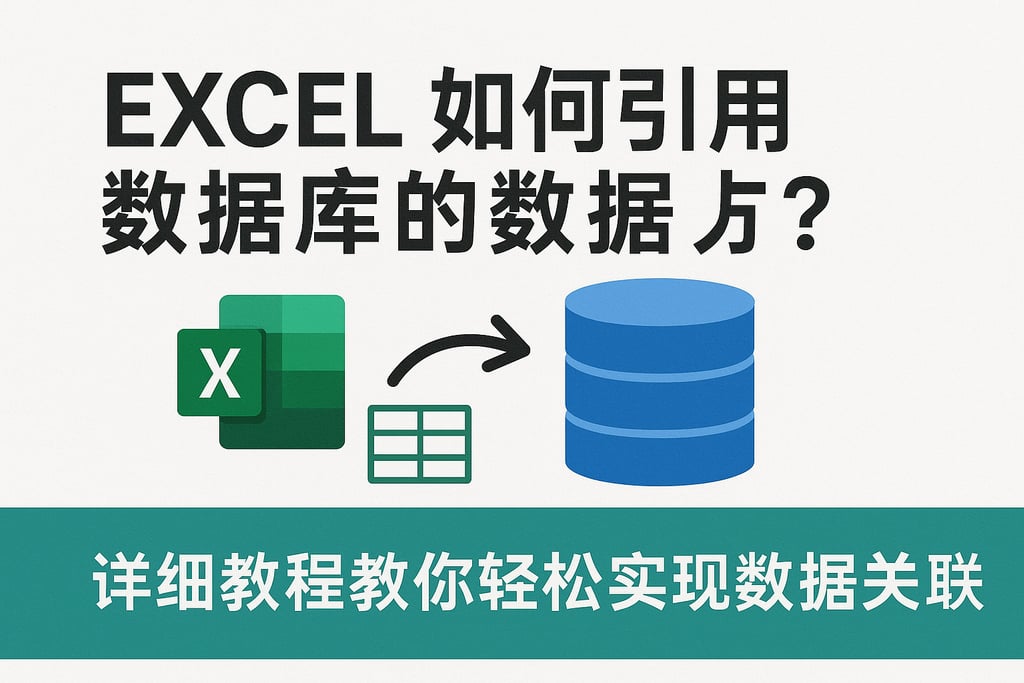 excel如何引用数据库的数据？详细教程教你轻松实现数据关联