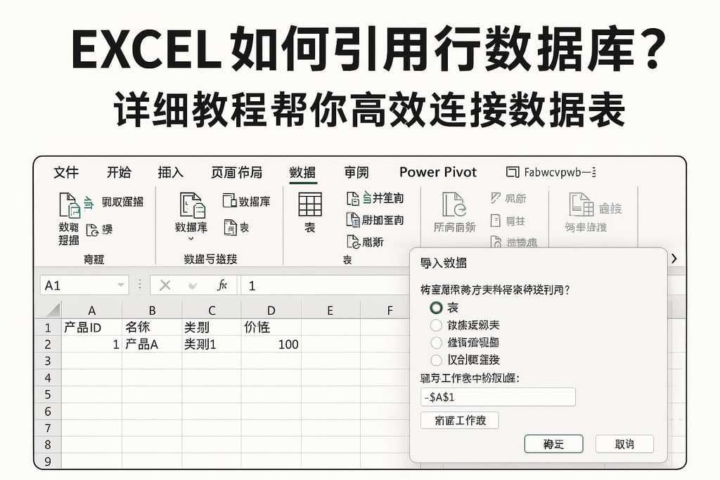 excel如何引用行数据库？详细教程帮你高效连接数据表