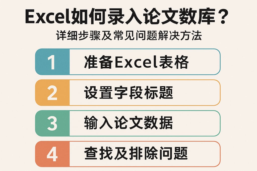 excel如何录入论文数据库？详细步骤及常见问题解决方法
