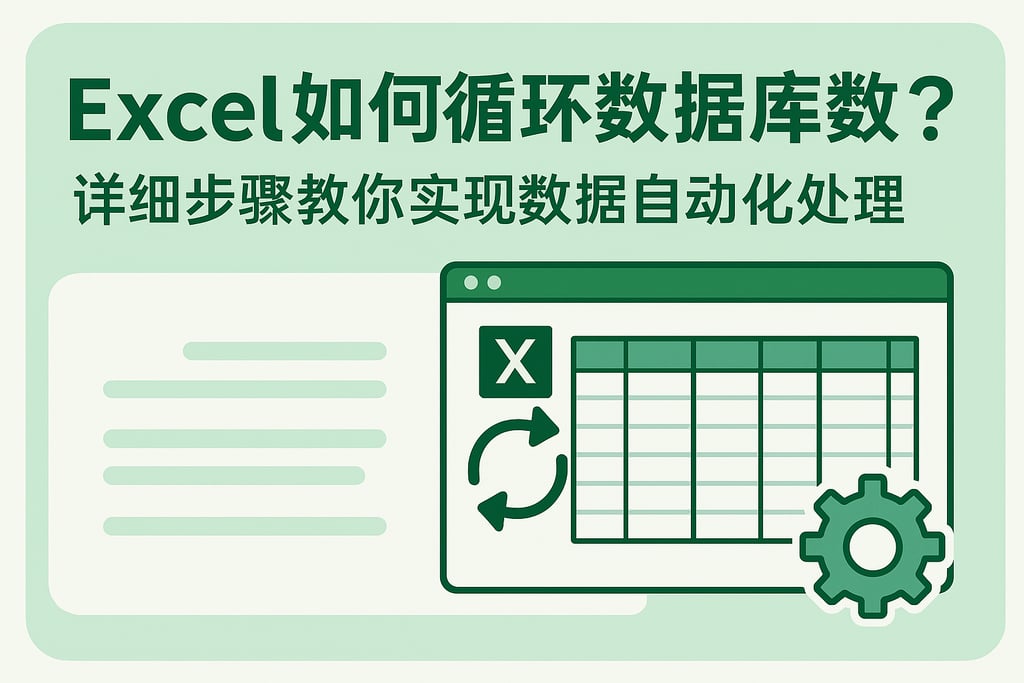 excel如何循环数据库数据？详细步骤教你实现数据自动化处理