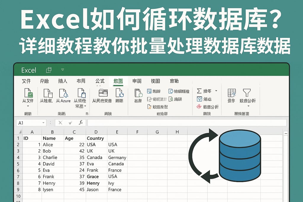 excel如何循环数据库？详细教程教你批量处理数据库数据
