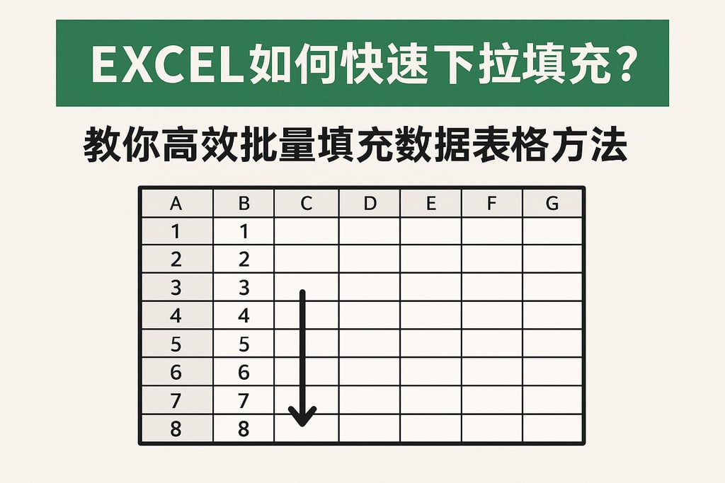 excel如何快速下拉数据库？教你高效批量填充数据表格的方法