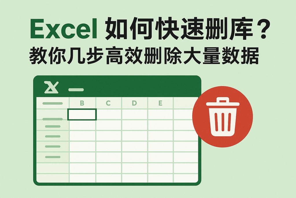 excel如何快速删数据库？教你几步高效删除大量数据