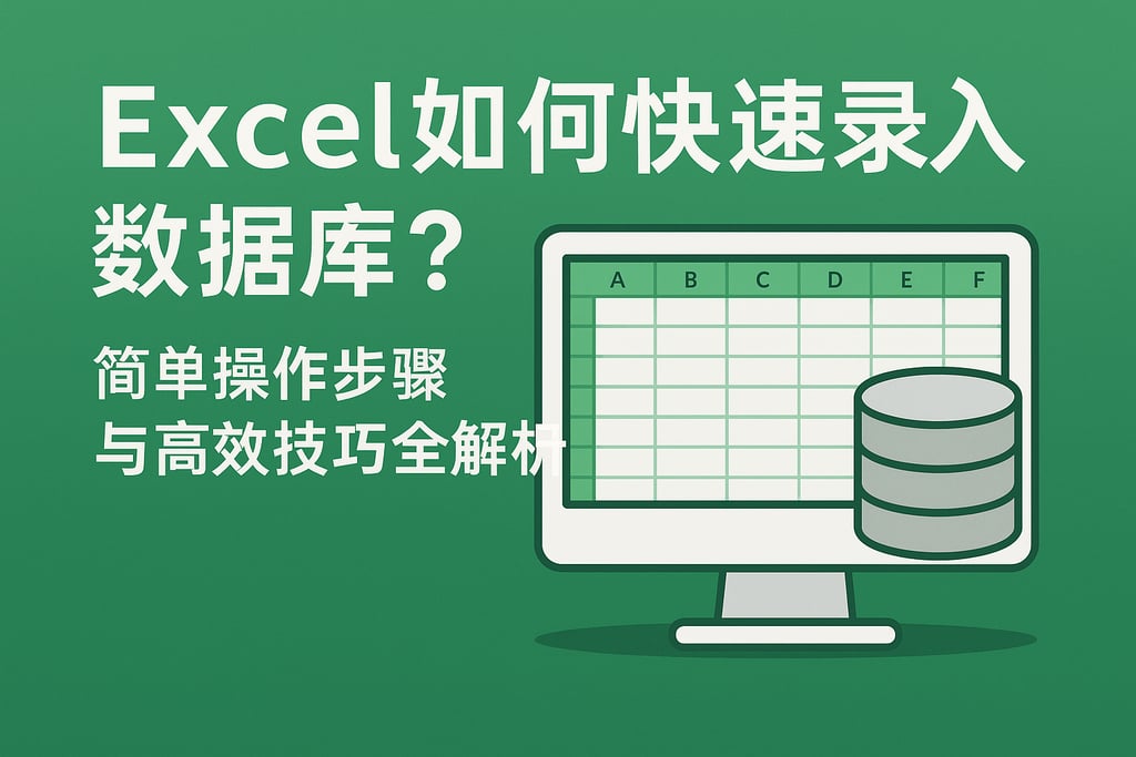 excel如何快速录入数据库？简单操作步骤与高效技巧全解析