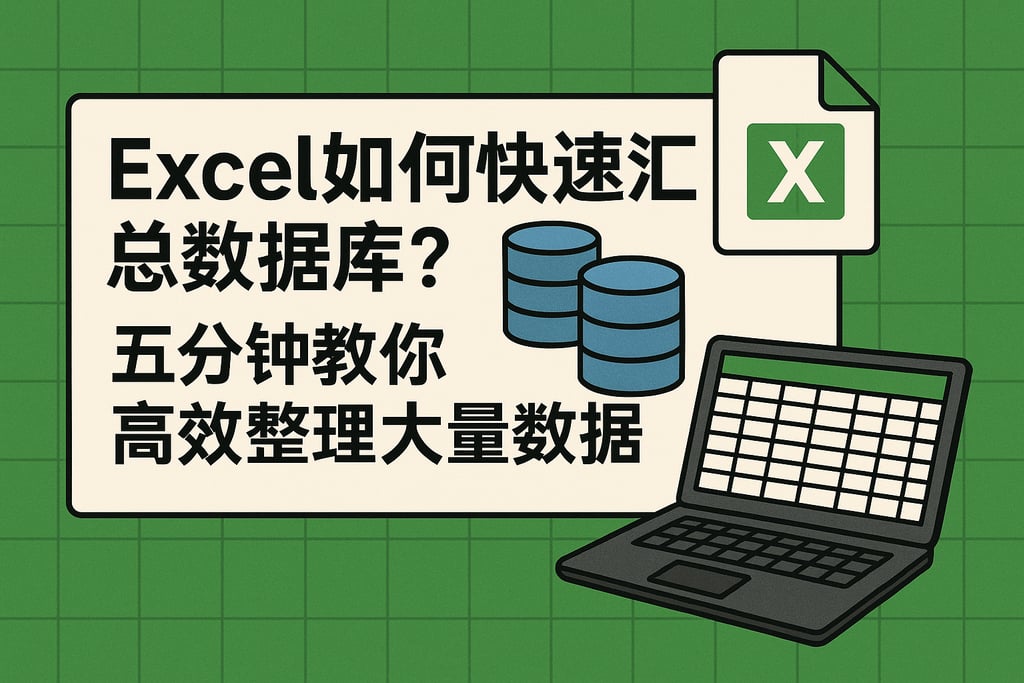 excel如何快速汇总数据库？五分钟教你高效整理大量数据