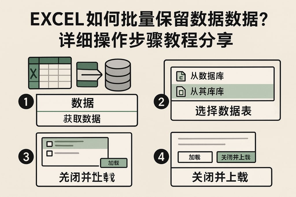 excel如何批量保留数据库数据？详细操作步骤教程分享