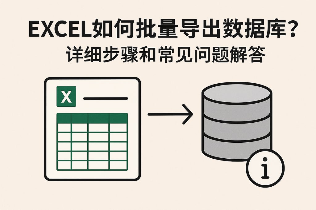 excel如何批量导出数据库数据？详细步骤和常见问题解答