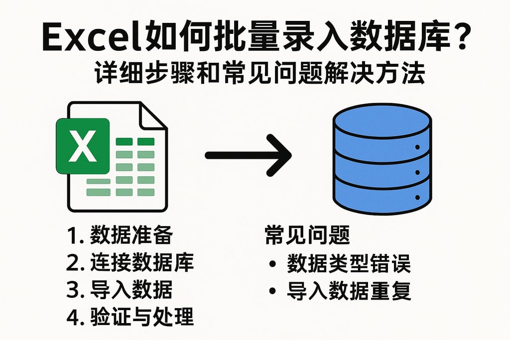excel如何批量录入数据库？详细步骤和常见问题解决方法