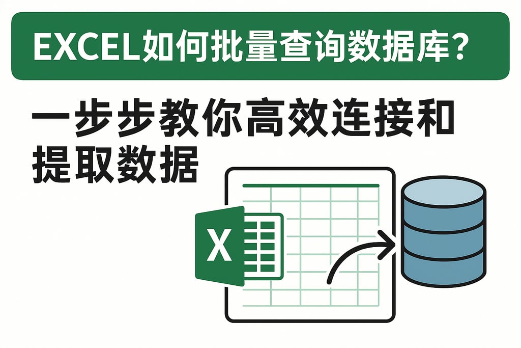 excel如何批量查询数据库？一步步教你高效连接和提取数据