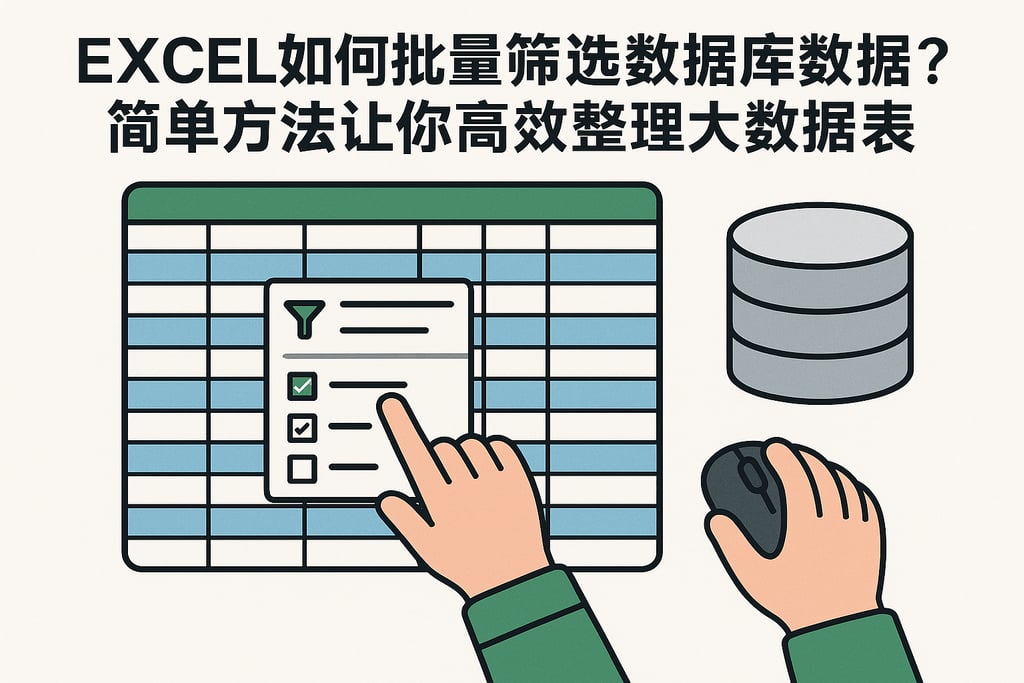 excel如何批量筛选数据库数据？简单方法让你高效整理大数据表